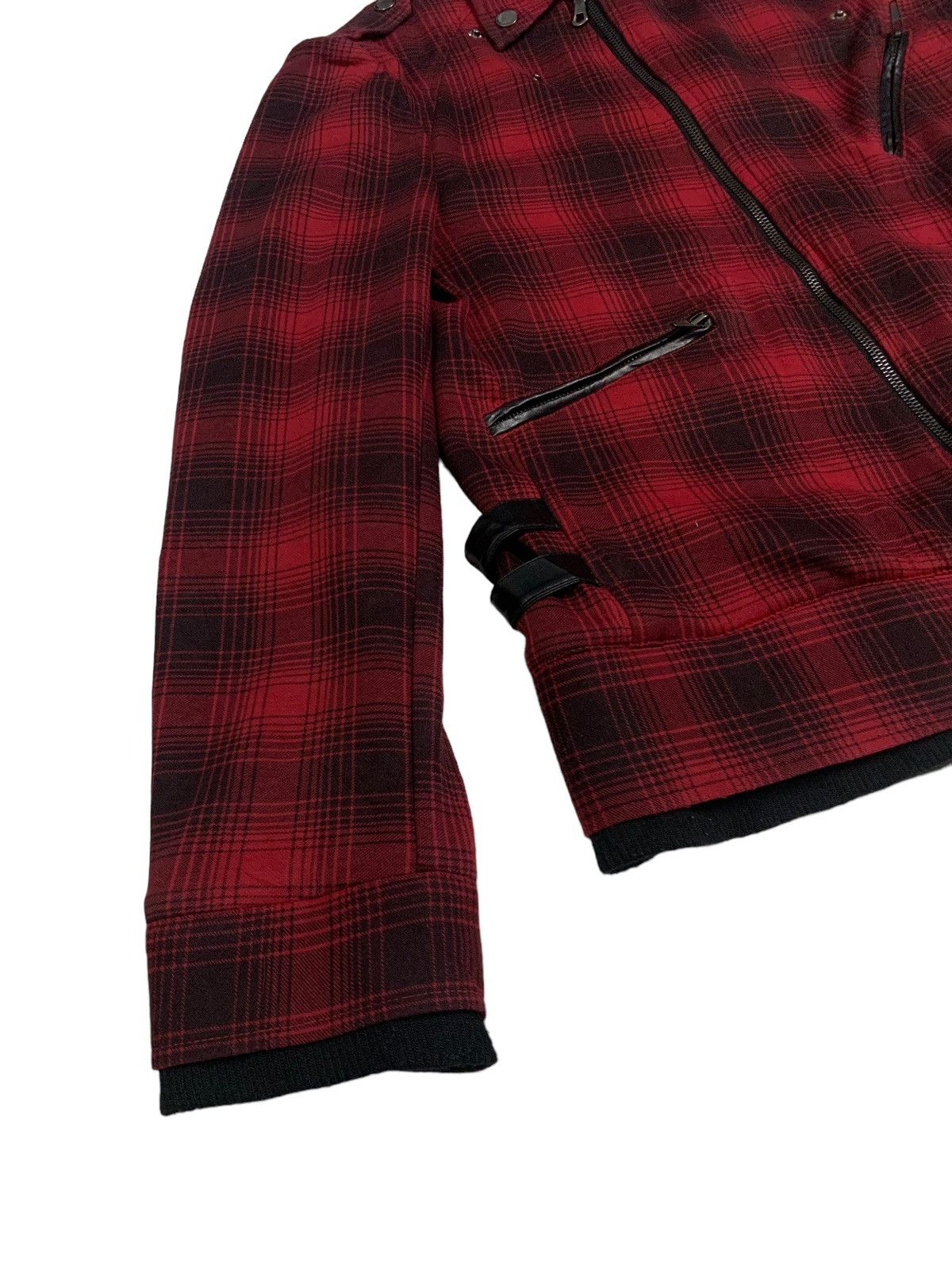 14th Addiction Vintage Japanese Brand Plaid Tartan Punk Biker Jacket Size US M / EU 48-50 / 2 - 11 Thumbnail