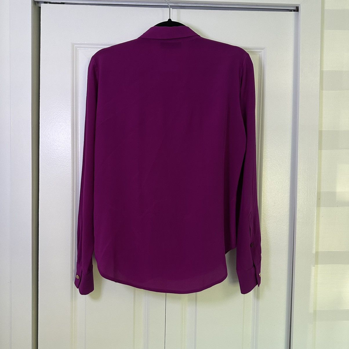 Donna Karan Donna Karan New York Women’s 100% Silk Purple Blouse XS Size XS / US 0-2 / IT 36-38 - 3 Thumbnail