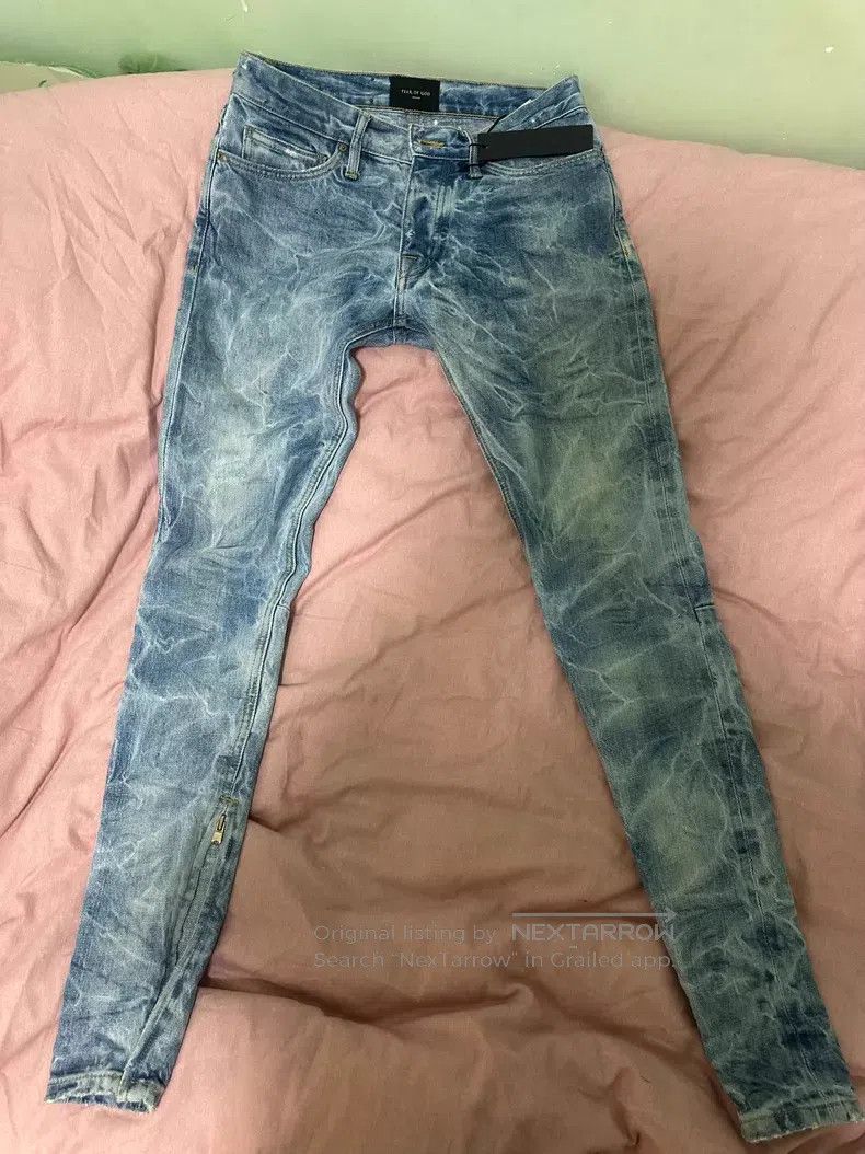 Fear of God Fear of God Blue water ripple jeans Size US 29 - 1 Thumbnail