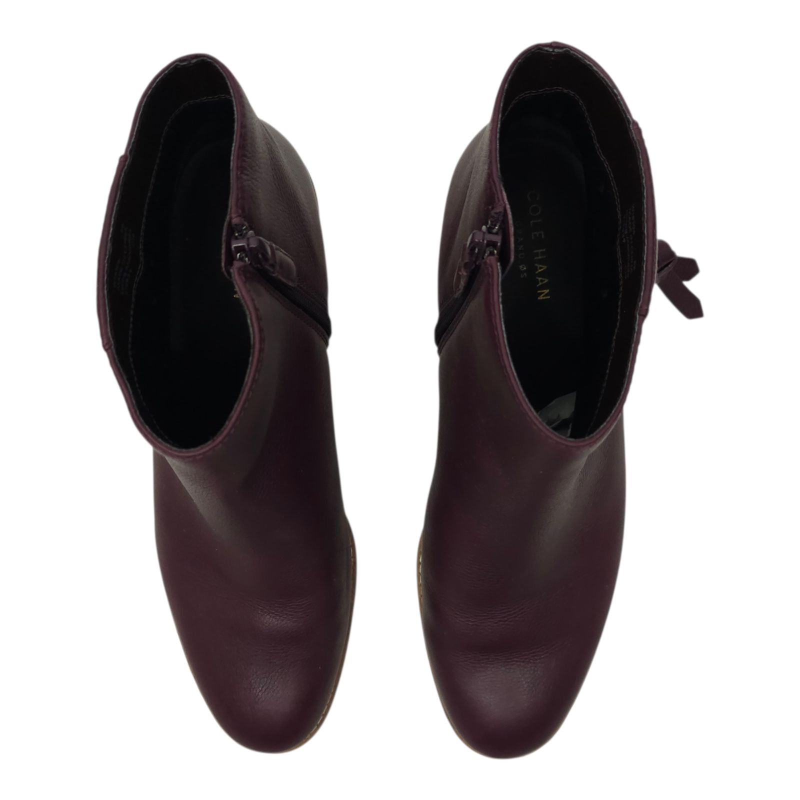 Cole Haan Cole Haan Joanna Bootie Size 8 Wine Leather Burgundy Size US 8 / IT 38 - 6 Thumbnail