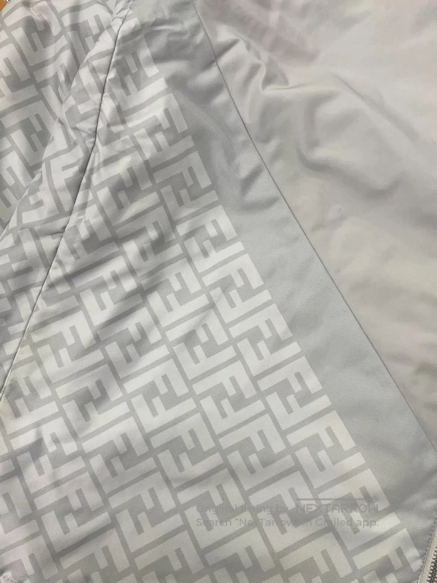 Fendi Gray Hooded Jacket with Geometric Pattern - Size L. Size US L / EU 52-54 / 3 - 2 Thumbnail