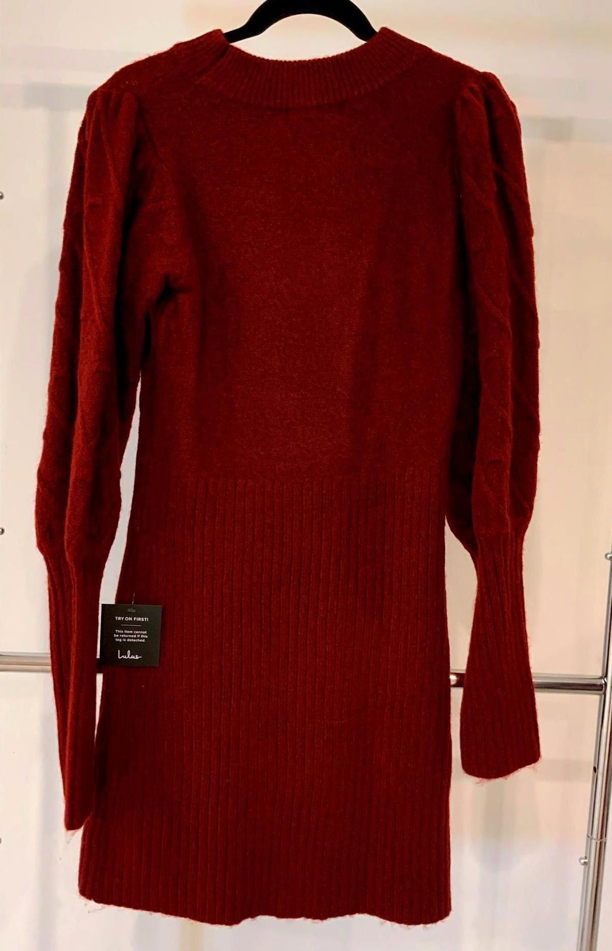 Lulus Lulus Women's Chunky Knit Sweater Dress - Size L Size L / US 10 / IT 46 - 2 Thumbnail