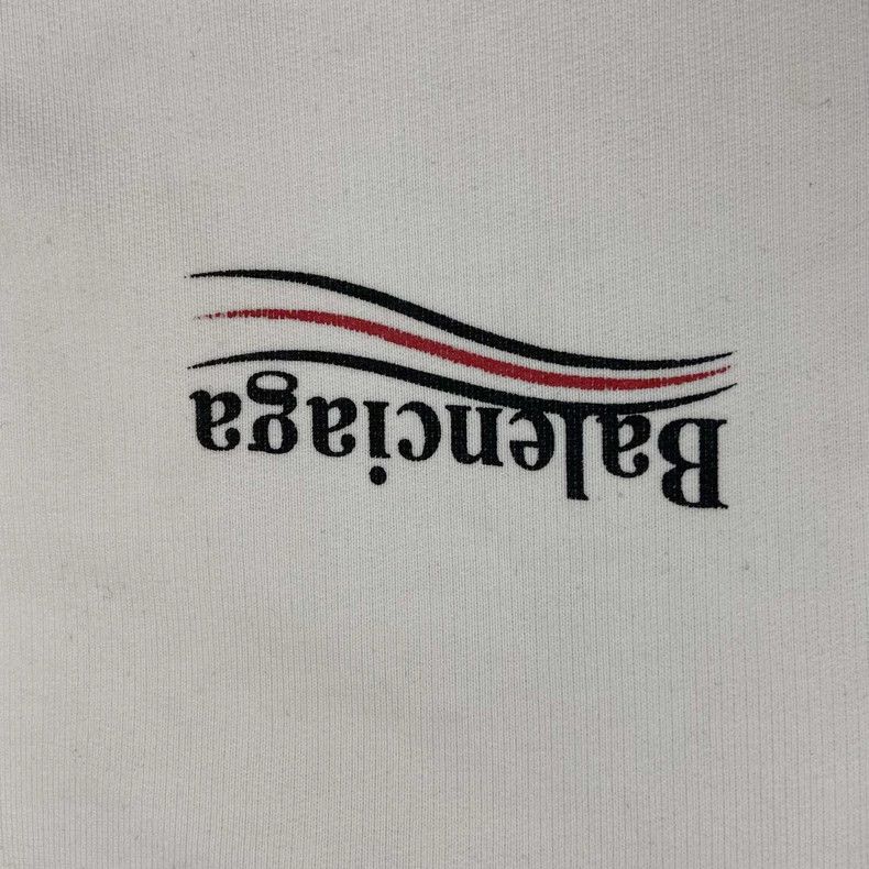 Balenciaga Balenciaga White waves cola logo sweater Size US M / EU 48-50 / 2 - 3 Thumbnail