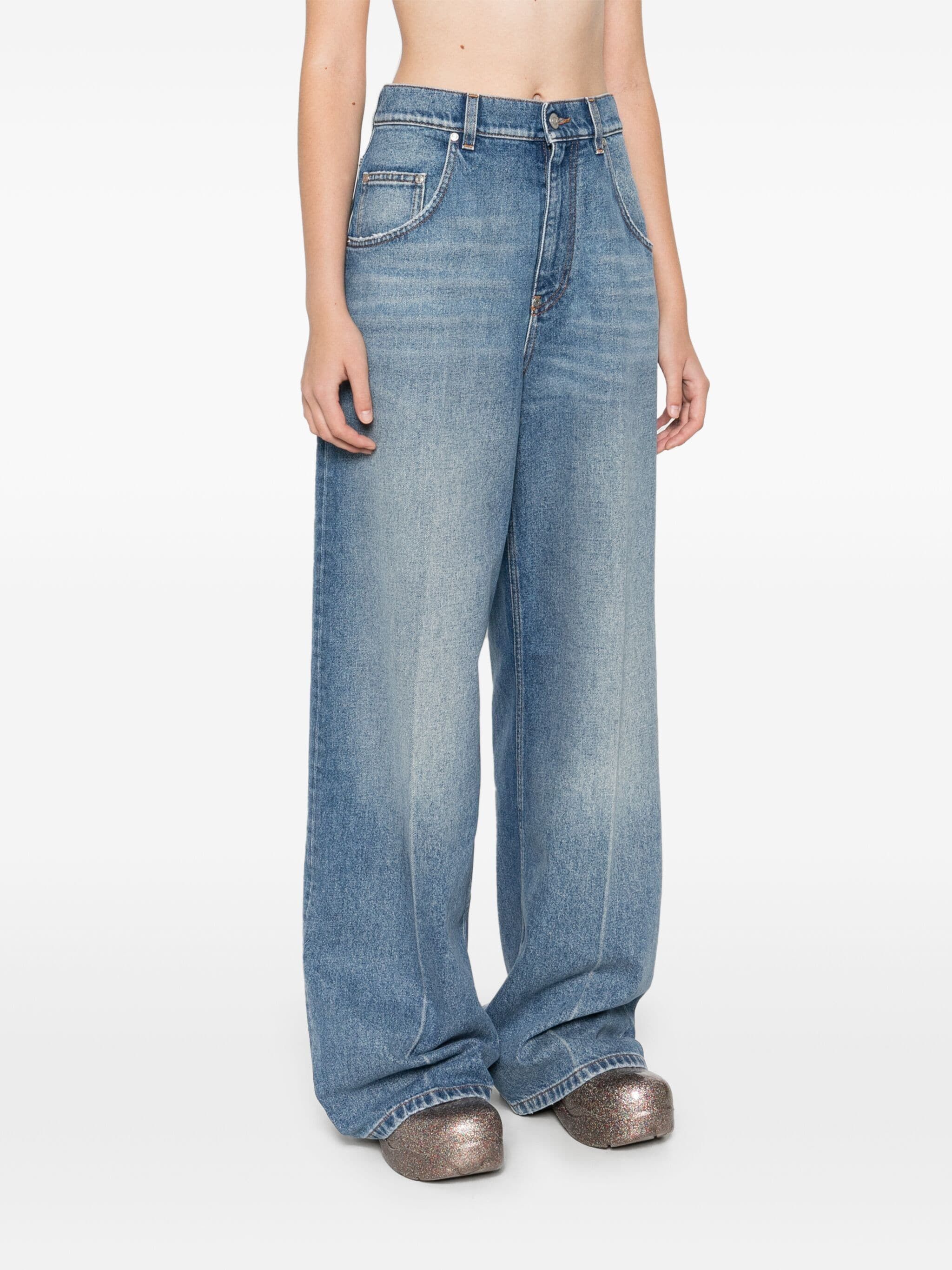 Stella McCartney o1s22i1n1024 Straight Fit Jeans in Blue Size 26" / US 2 / IT 38 - 3 Thumbnail
