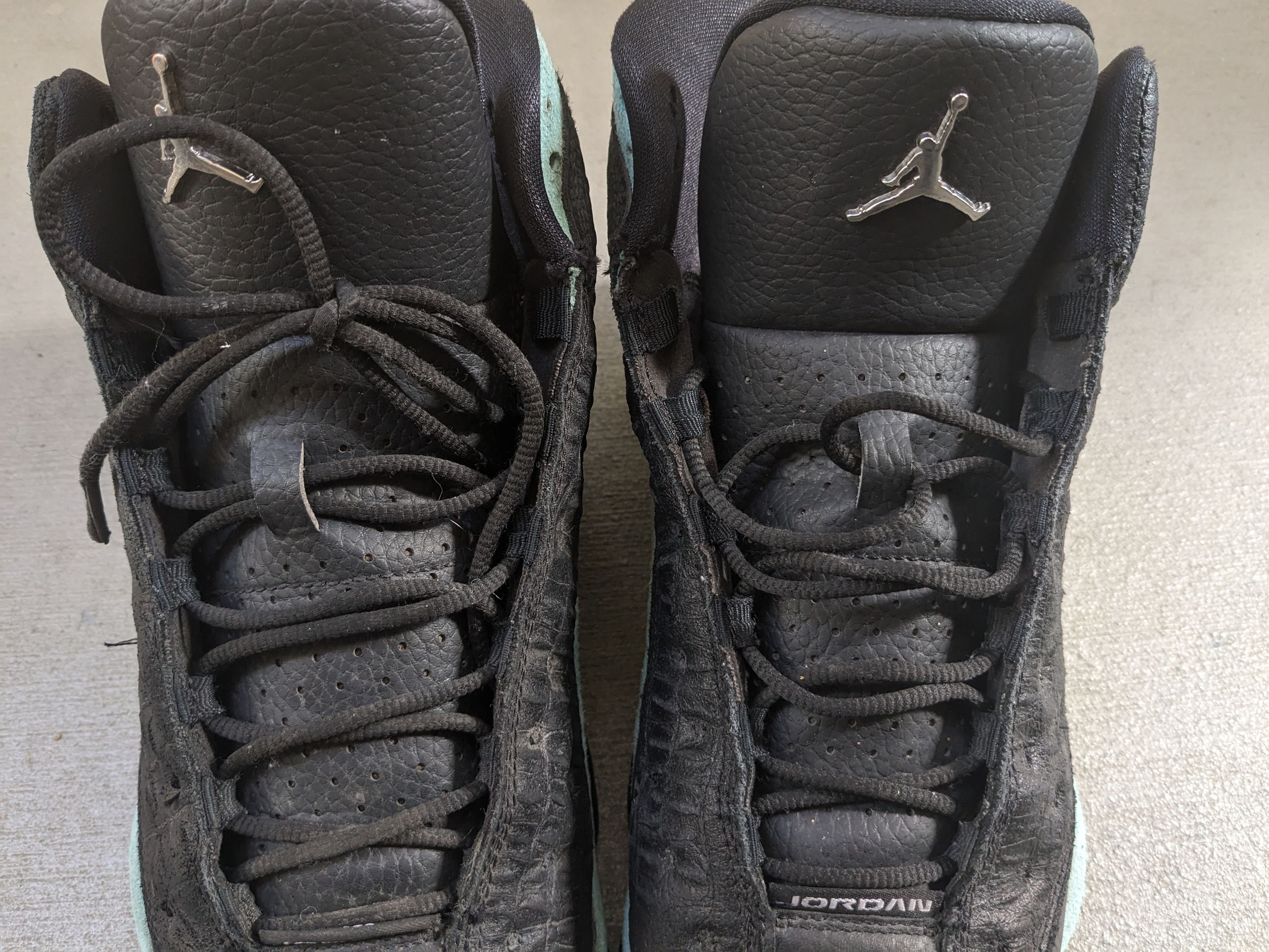 Jordan Brand Nike Air Jordan 13 Retro Black Island Green 11.5 414571-030 Size US 11.5 / EU 44-45 - 4 Thumbnail