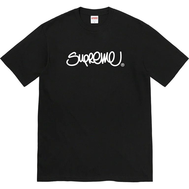 Supreme Supreme Handstyle Tee 'Black' Size US XL / EU 56 / 4 - 1 Thumbnail