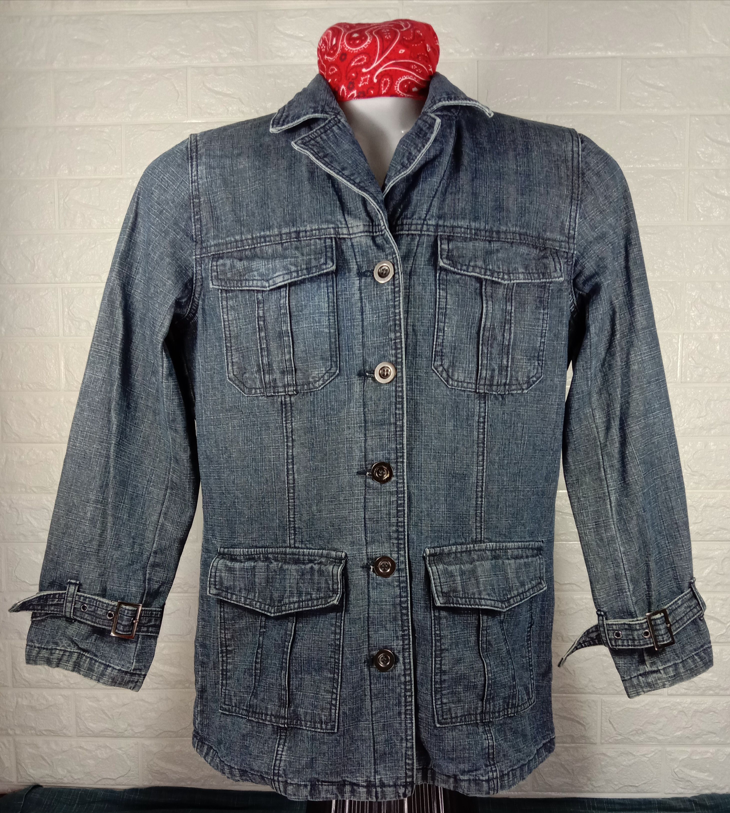 Japanese Brand Vintage Back Rush Denim Jacket Size US M / EU 48-50 / 2 - 1 Thumbnail