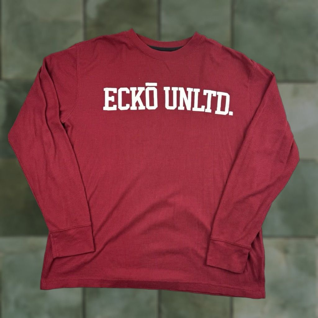 Ecko Unltd. VINTAGE Ecko Unltd Thermal Shirt Adult Large Red Hipster Y2K Grunge Mens Size US L / EU 52-54 / 3 - 1 Thumbnail
