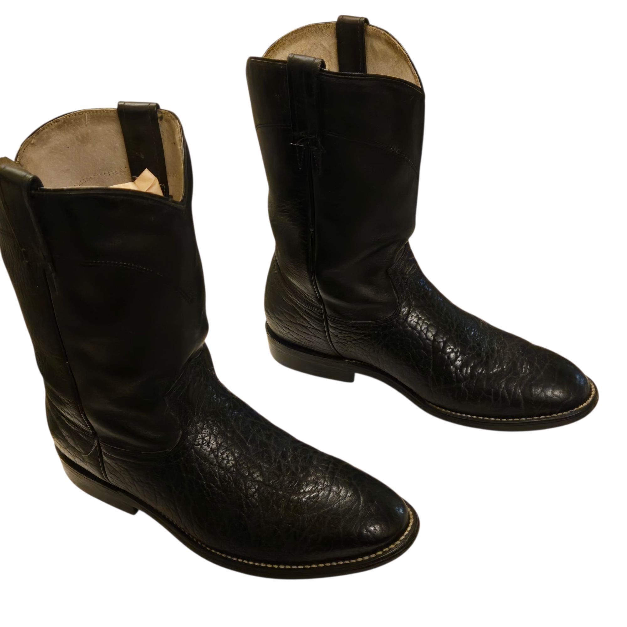 Other Cowtown Cowboy Boots Black Leather Mens 8 D Vintage Western Size US 8 / EU 41 - 16 Thumbnail