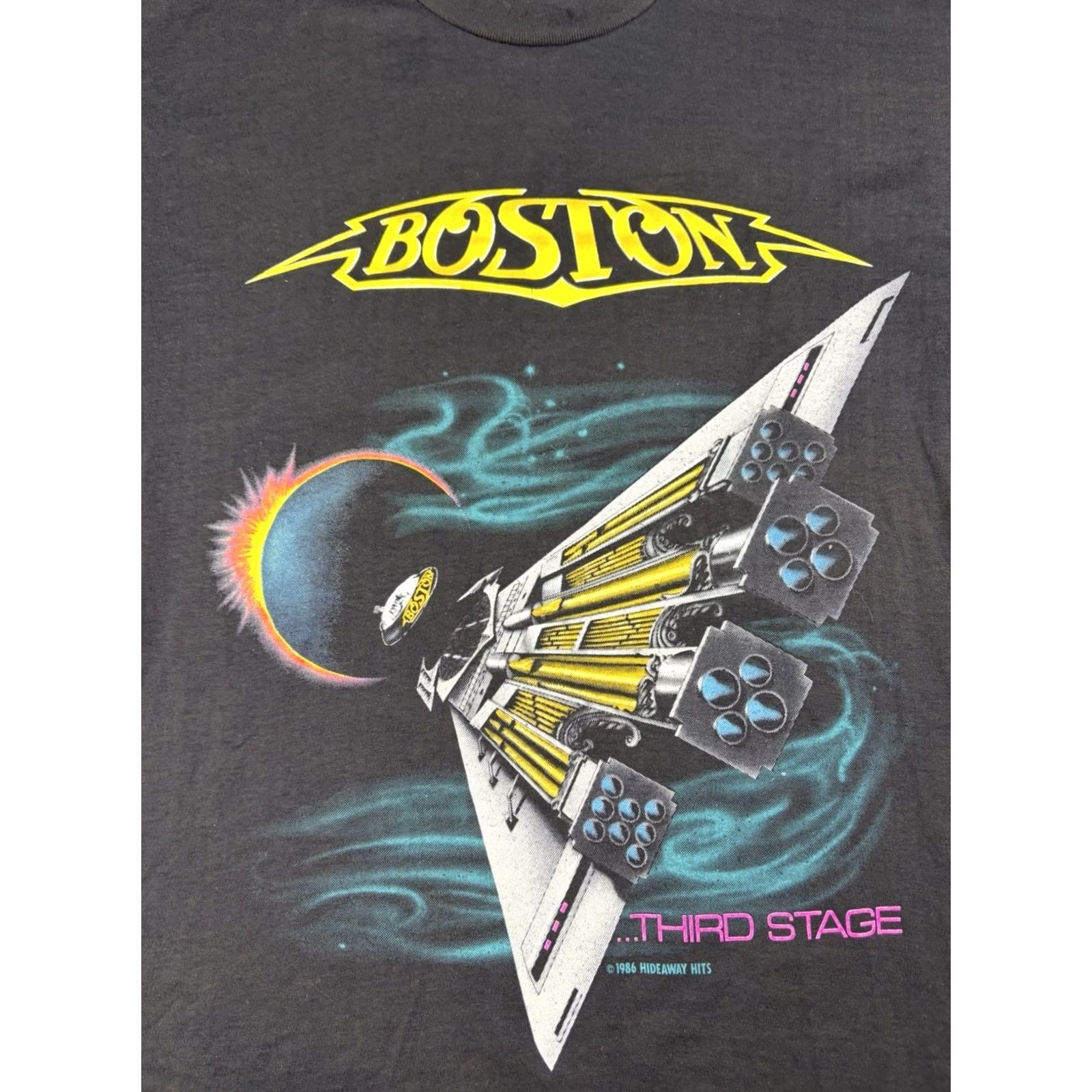 Vintage VINTAGE Boston Band Shirt Third Stage Tour Christmas Show USA 80s Shirt M Black Nike? Size US M / EU 48-50 / 2 - 2 Thumbnail