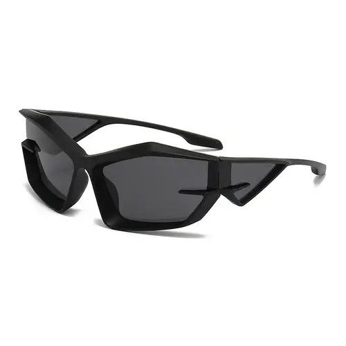VIBE Cyber Black Sunglasses Retro Punk Archive Cosplay Jewelry Size ONE SIZE - 2 Thumbnail