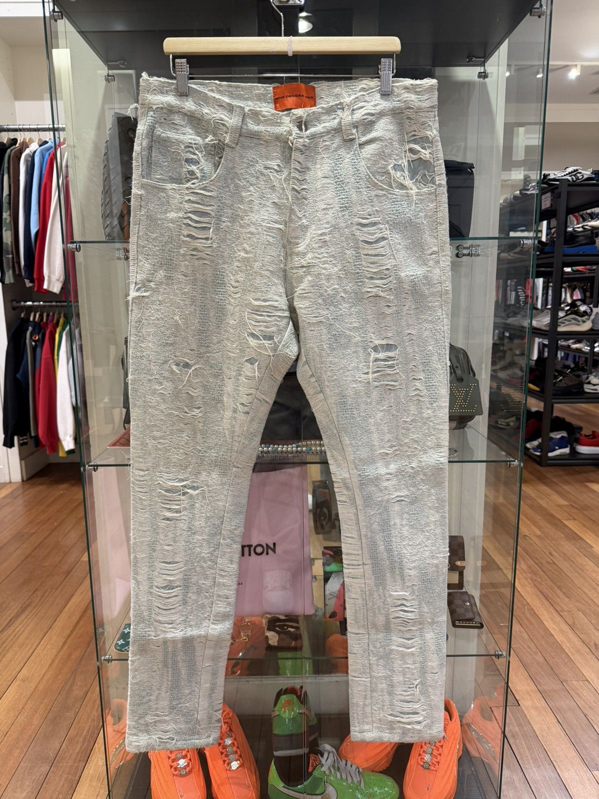 Who Decides War Who Decides War Frayed Denim Jeans Size US 34 / EU 50 - 1 Thumbnail