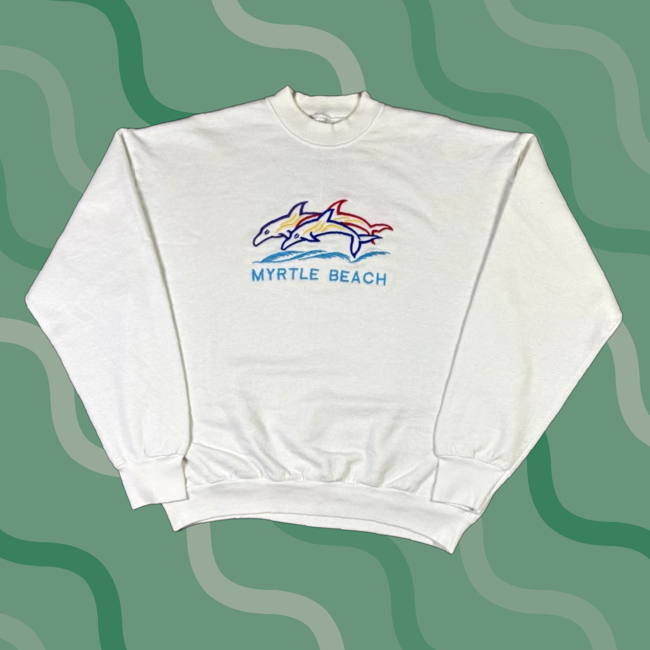 Fruit Of The Loom VINTAGE Fruit of the Loom Sweatshirt White XL 90s Embroidered Graphic Print Crewneck Pullover Men Size US XL / EU 56 / 4 - 1 Thumbnail