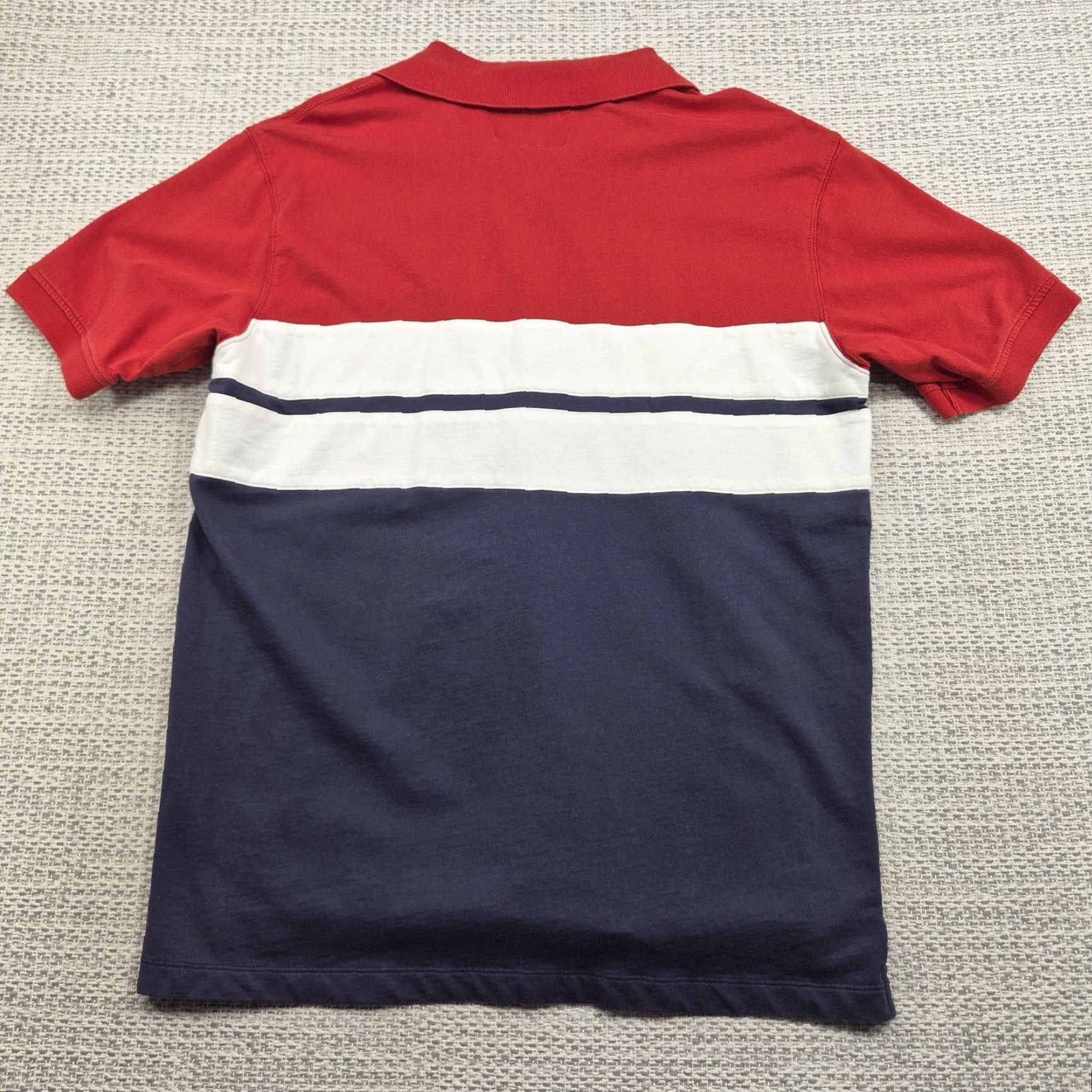 Nautica Nautica Polo Shirt Mens Large Colorblock Red White Navy Knit Shirt Size US L / EU 52-54 / 3 - 5 Thumbnail