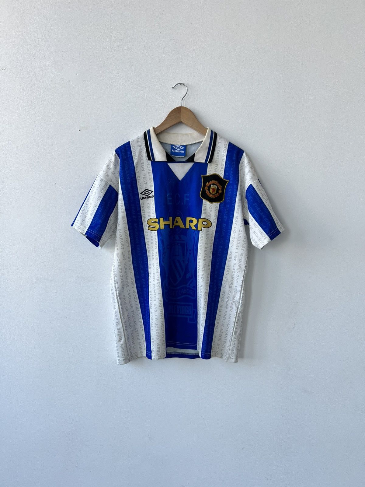 Umbro 🩸RARE🩸Umbro Manchester United 1994/1996 Third Jersey Size US L / EU 52-54 / 3 - 1 Thumbnail