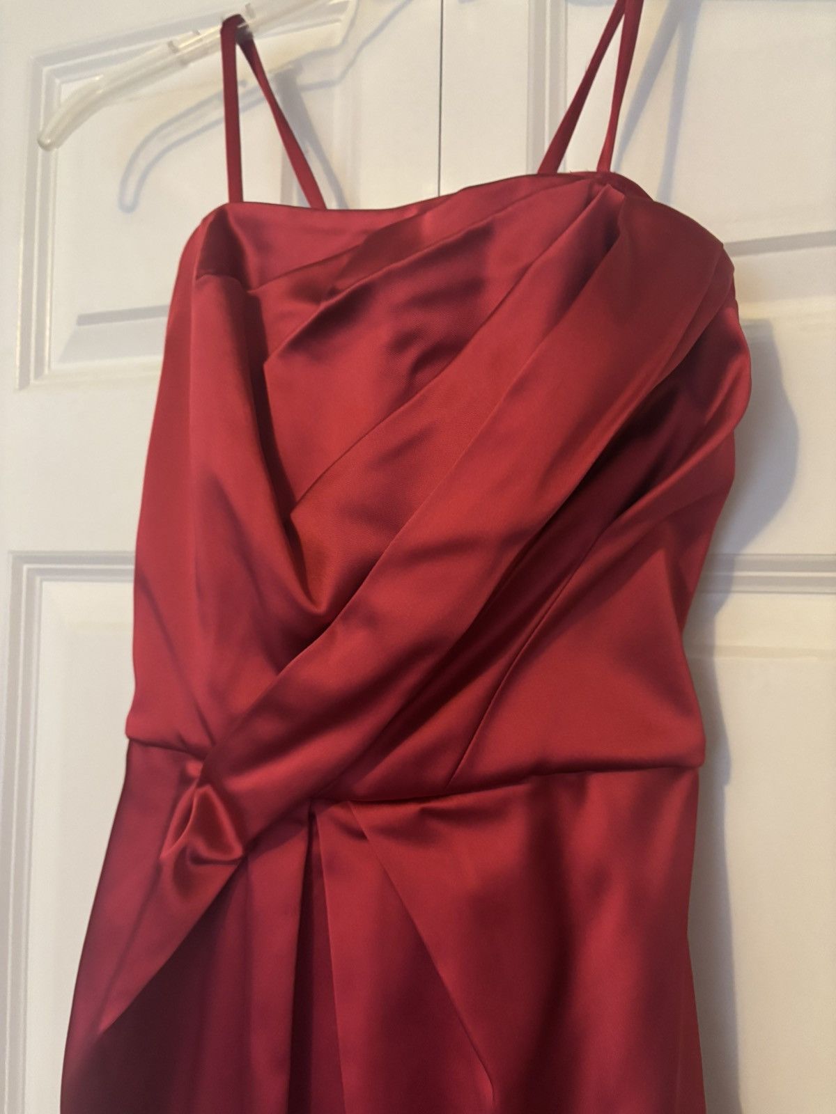 White House Black Market Red Satin Mini Dress White House Black Market size 2 New Size XS / US 0-2 / IT 36-38 - 4 Thumbnail