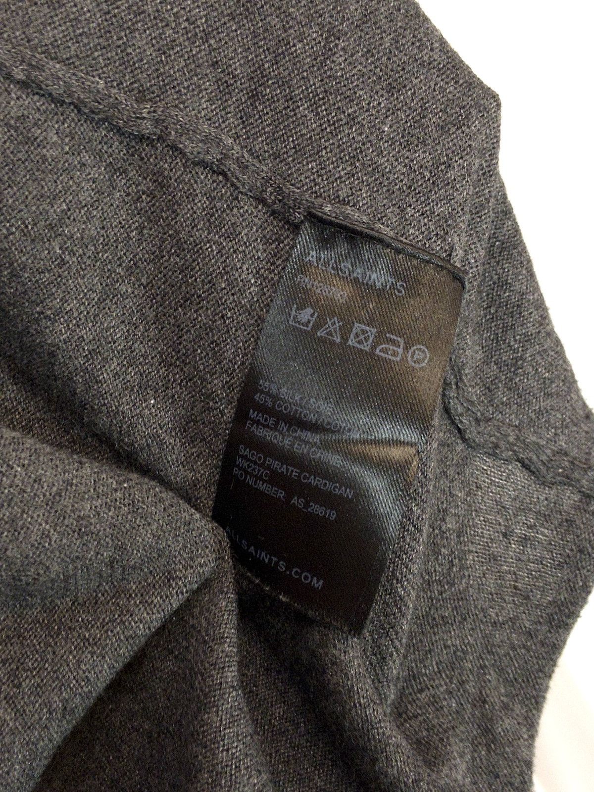 Allsaints AllSaints Sago Pirate cardigan in dark gray Size M / US 6-8 / IT 42-44 - 16 Thumbnail