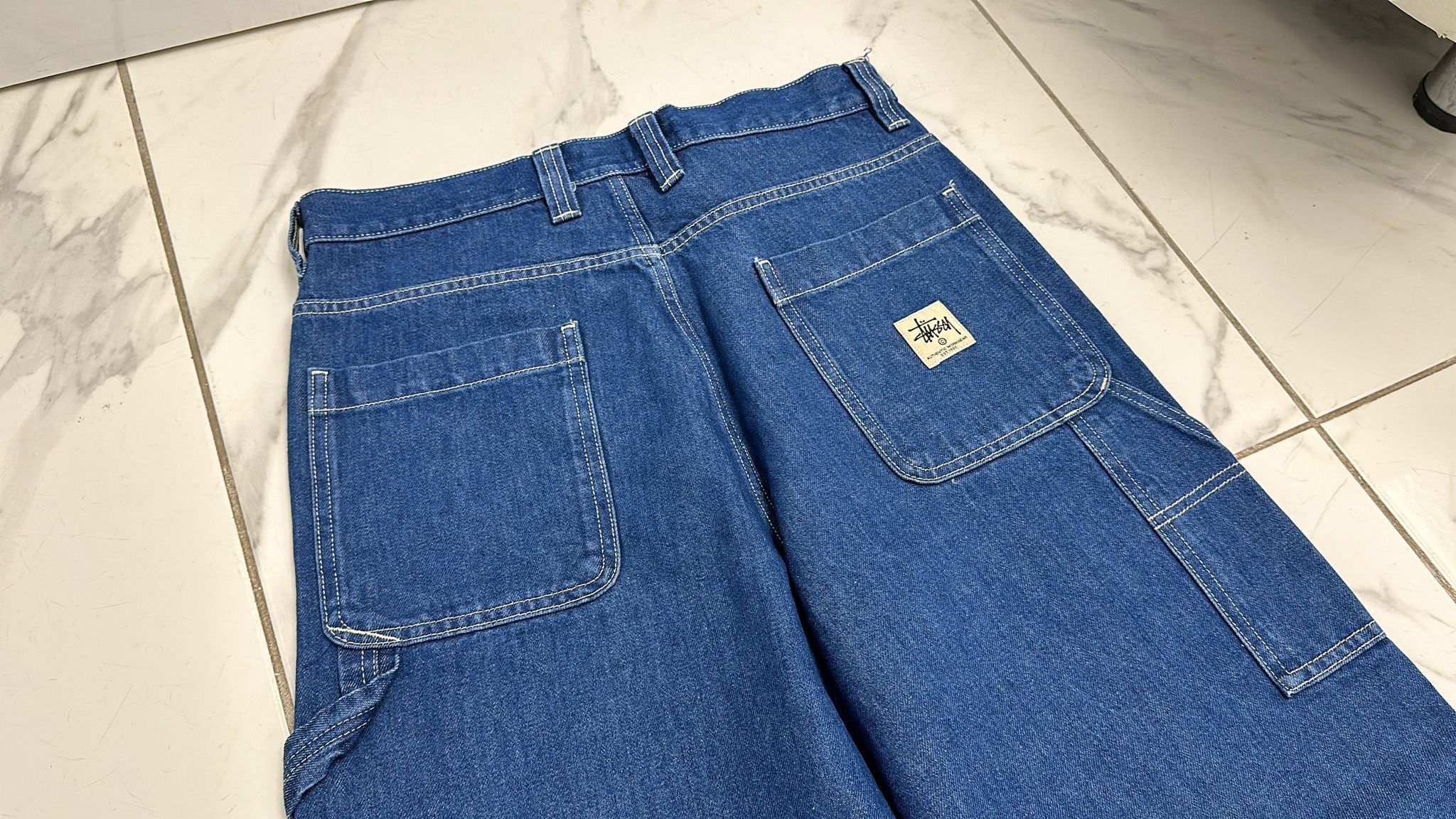 Stussy × Vintage Stüssy Double Knee Work Pant Blue Size 32 Size US 32 / EU 48 - 4 Thumbnail
