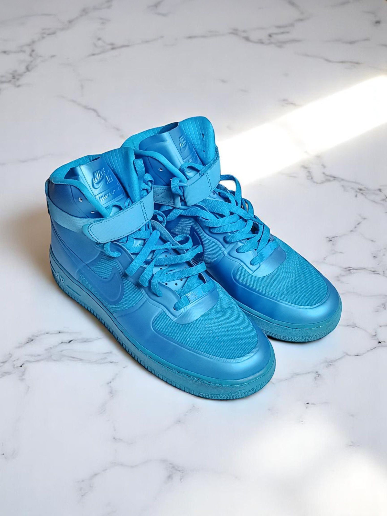 Nike NIKE AIR FORCE 1 HI HYPERFUSE PRM 'BLUE GLOW' DS (2011) Size US 10 / EU 43 - 5 Thumbnail