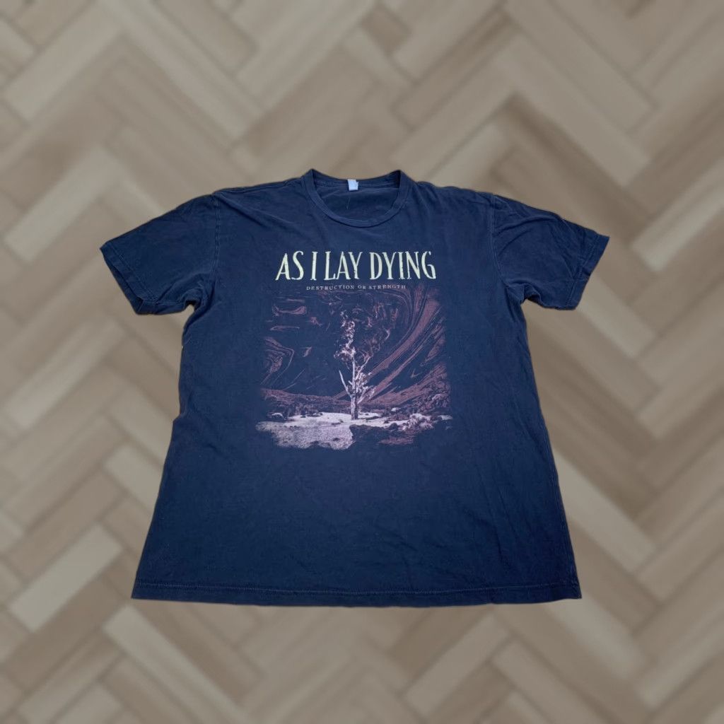 Silas VINTAGE As I Lay Down Destruction or Strength Shirt Mens L Black Faded Rock Band 12448 Size US L / EU 52-54 / 3 - 1 Thumbnail