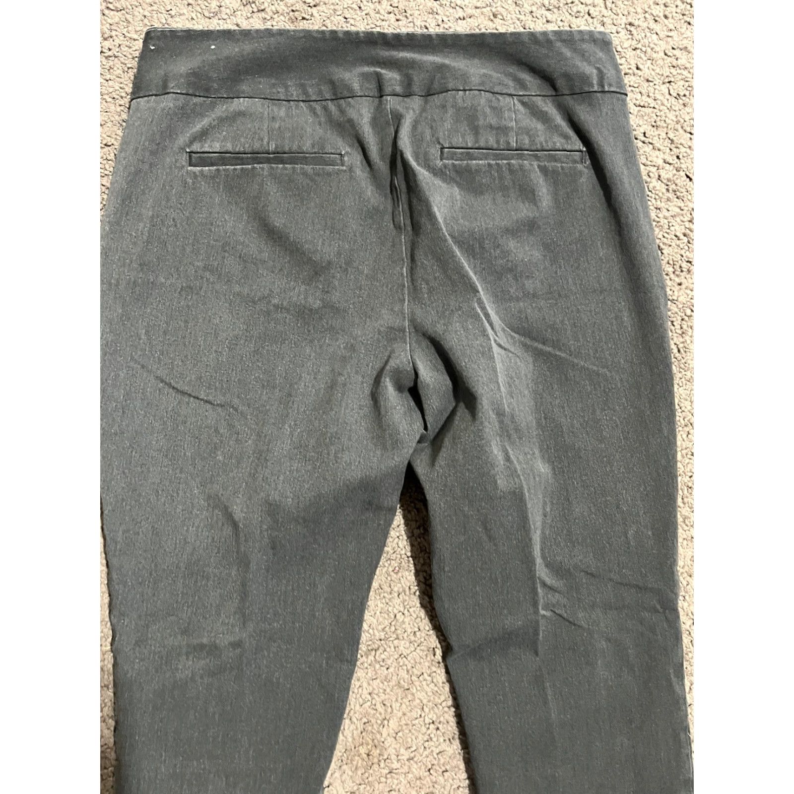 Ann Taylor VINTAGE Ann Taylor LOFT Modern Skinny Ankle Pants 12 Gray Chino Cropped Flat Front Womens Pants Size 12 Gray Spring Summer Fall Winter Size 34" / US 12 / IT 48 - 4 Thumbnail