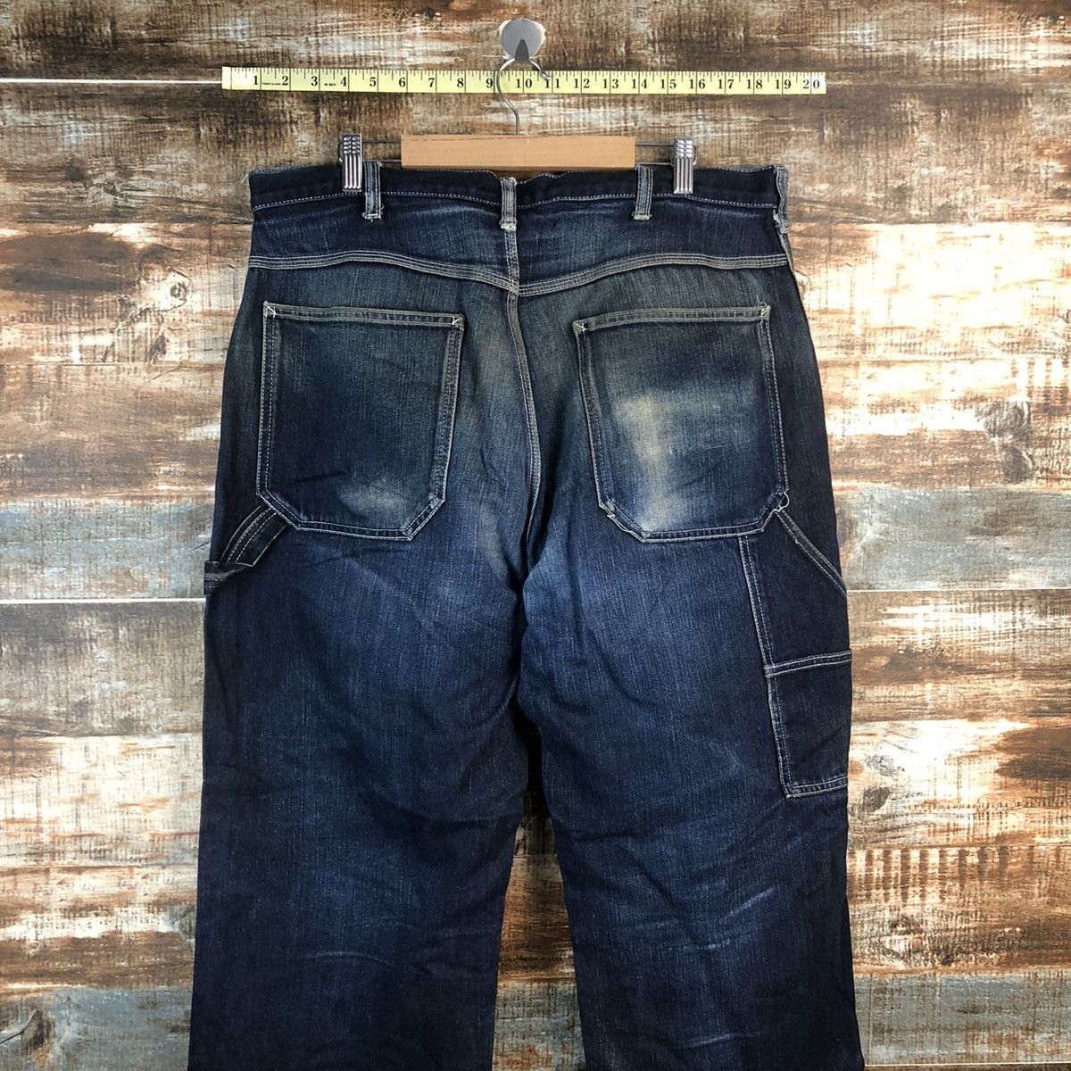 Japanese Brand DL GU Blue faded Denim jeans vintage Pants #C009 Size US 35 - 13 Thumbnail