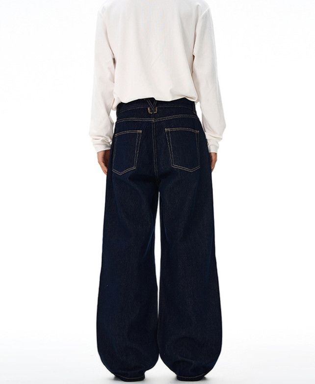 Japanese Brand Men's loose-fitting straight leg jeans Size US 32 / EU 48 - 5 Thumbnail