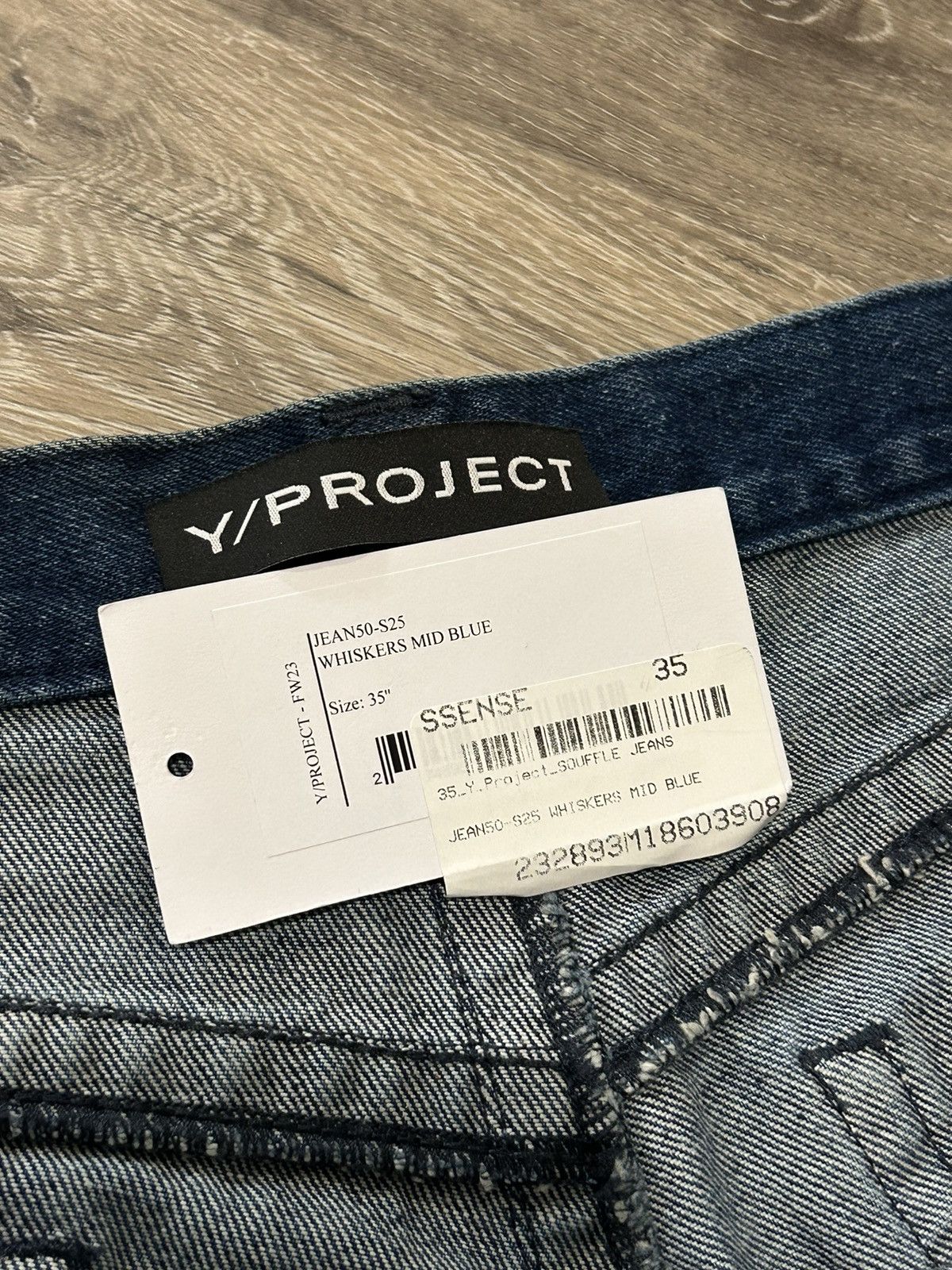 Y/Project Y/Project Blue Whisker Souffle Denim Jeans Size US 35 - 7 Thumbnail