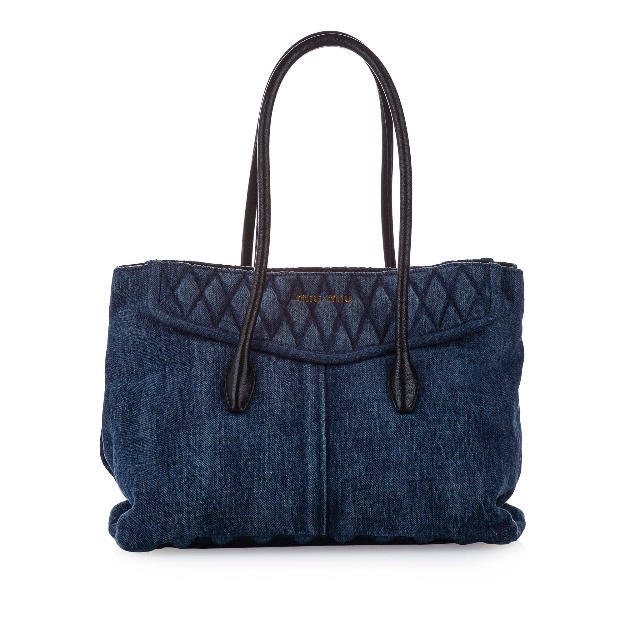 Hachi Archive | early 2000s miu miu denim shoulder bag $200