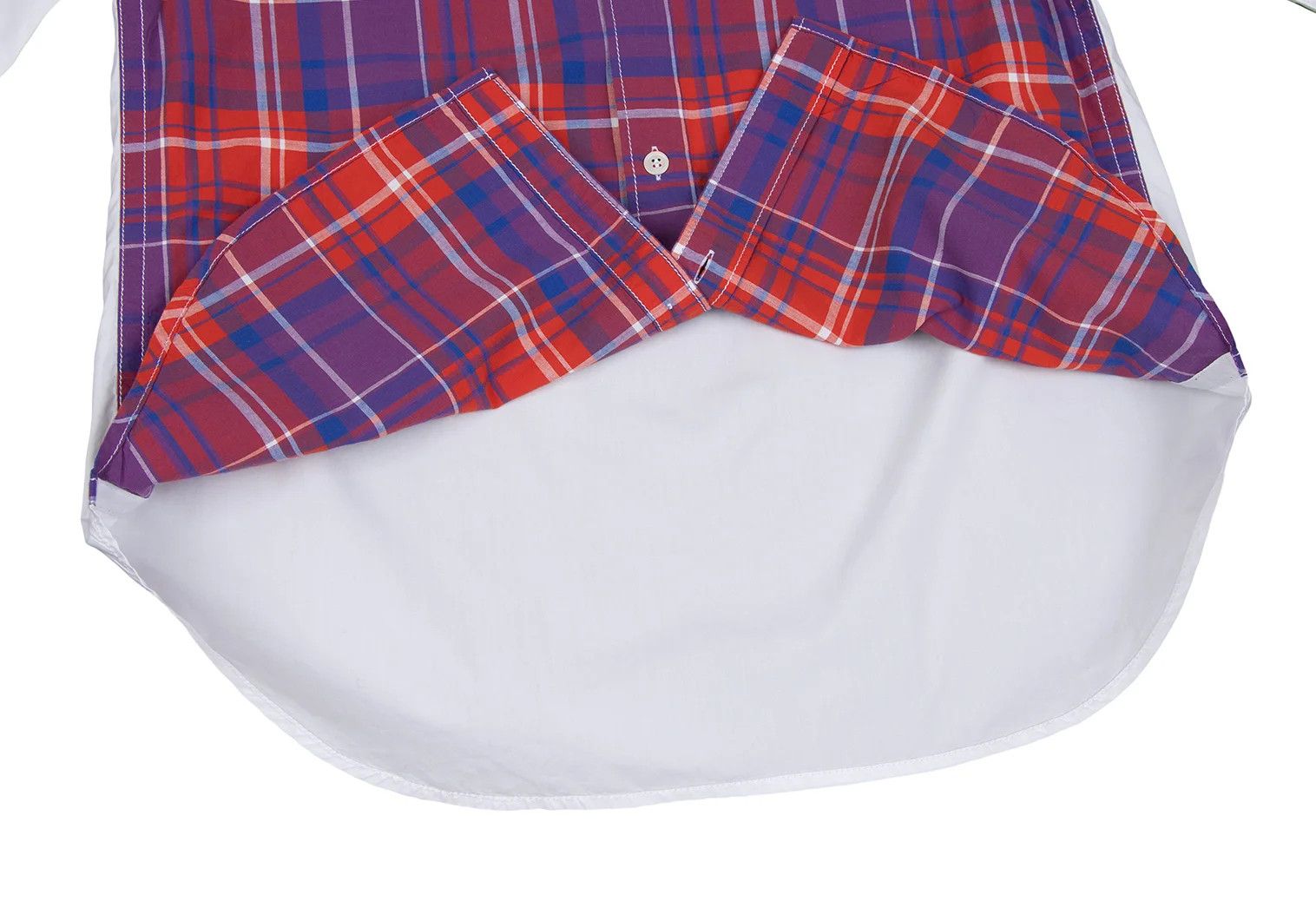 Ganryu Check Mesh Long Sleeve Shirt in Red and White, L Size US L / EU 52-54 / 3 - 9 Thumbnail