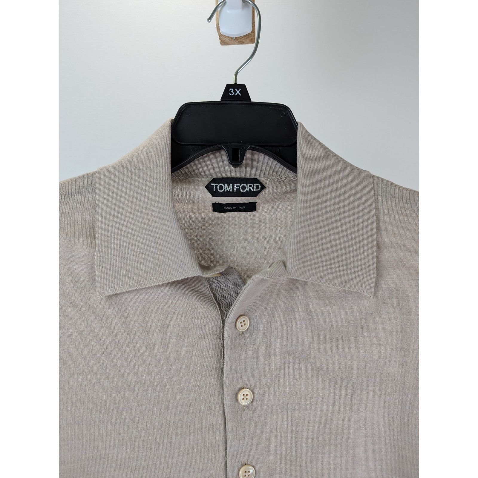 Tom Ford o1rshd1 Q:3 / Polo Shirt in Light Brown Size US L / EU 52-54 / 3 - 5 Thumbnail