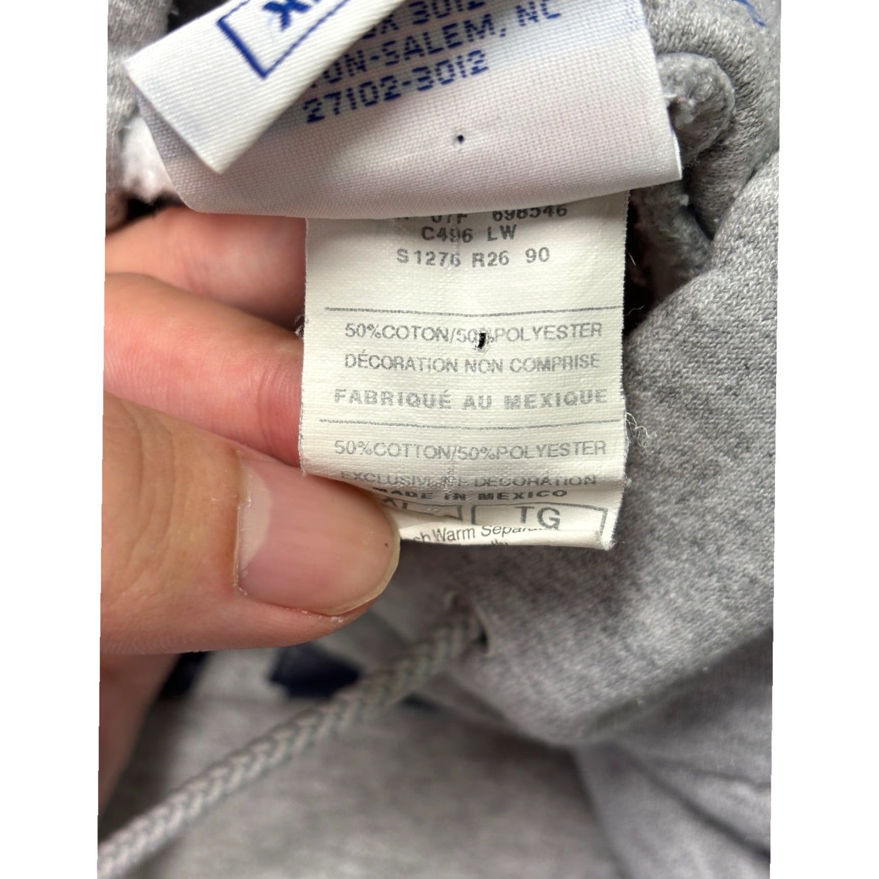 Champion VINTAGE Champion Hoodie Baseball Hernlon Graphic Print XL Gray Men Size XL Crew Neck Pullover Sweatshirt with Pockets Size US XL / EU 56 / 4 - 4 Thumbnail