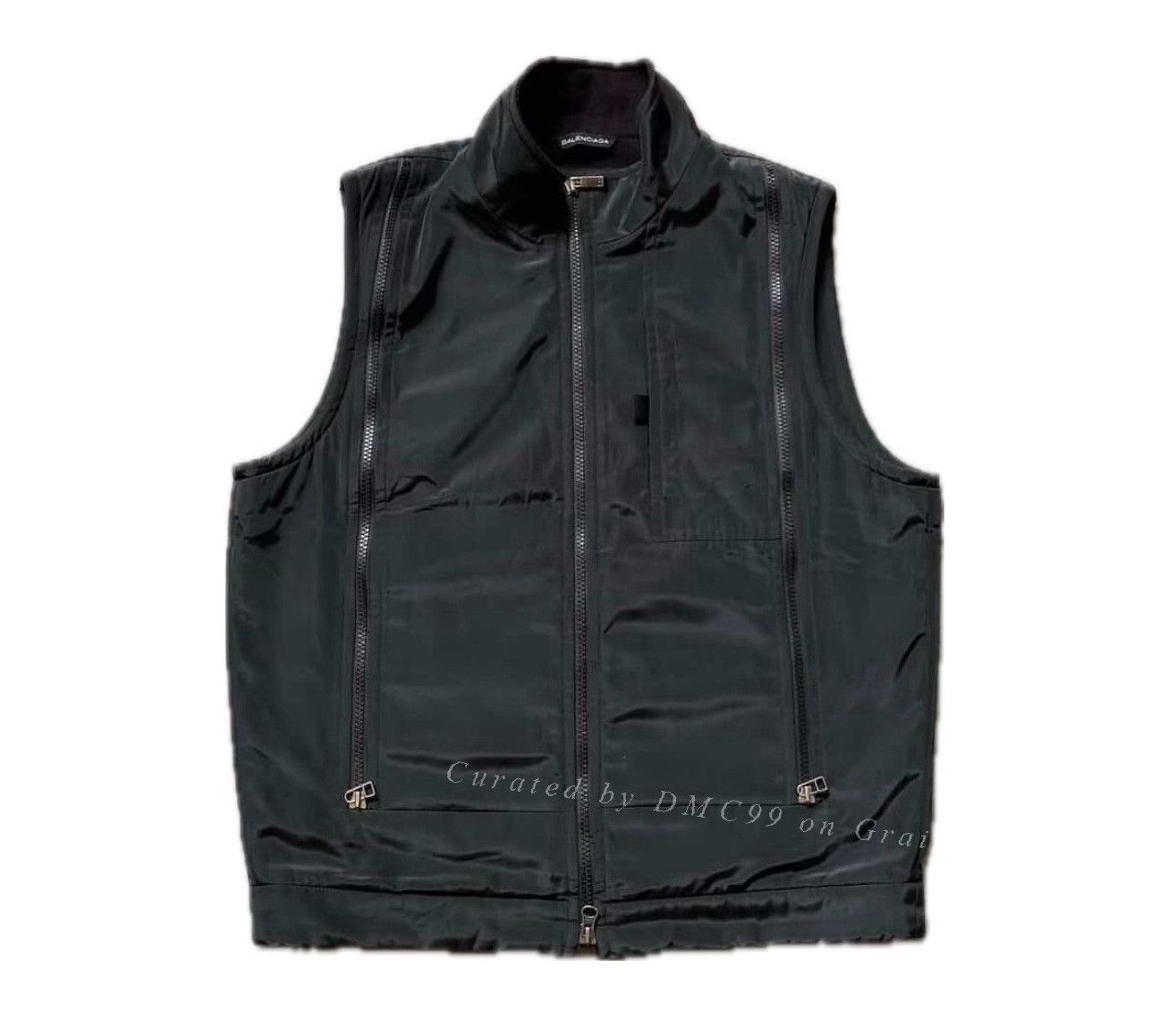 Vintage Vintage Balenciaga 1990s Tech Black Vest Size US M / EU 48-50 / 2 - 1 Thumbnail