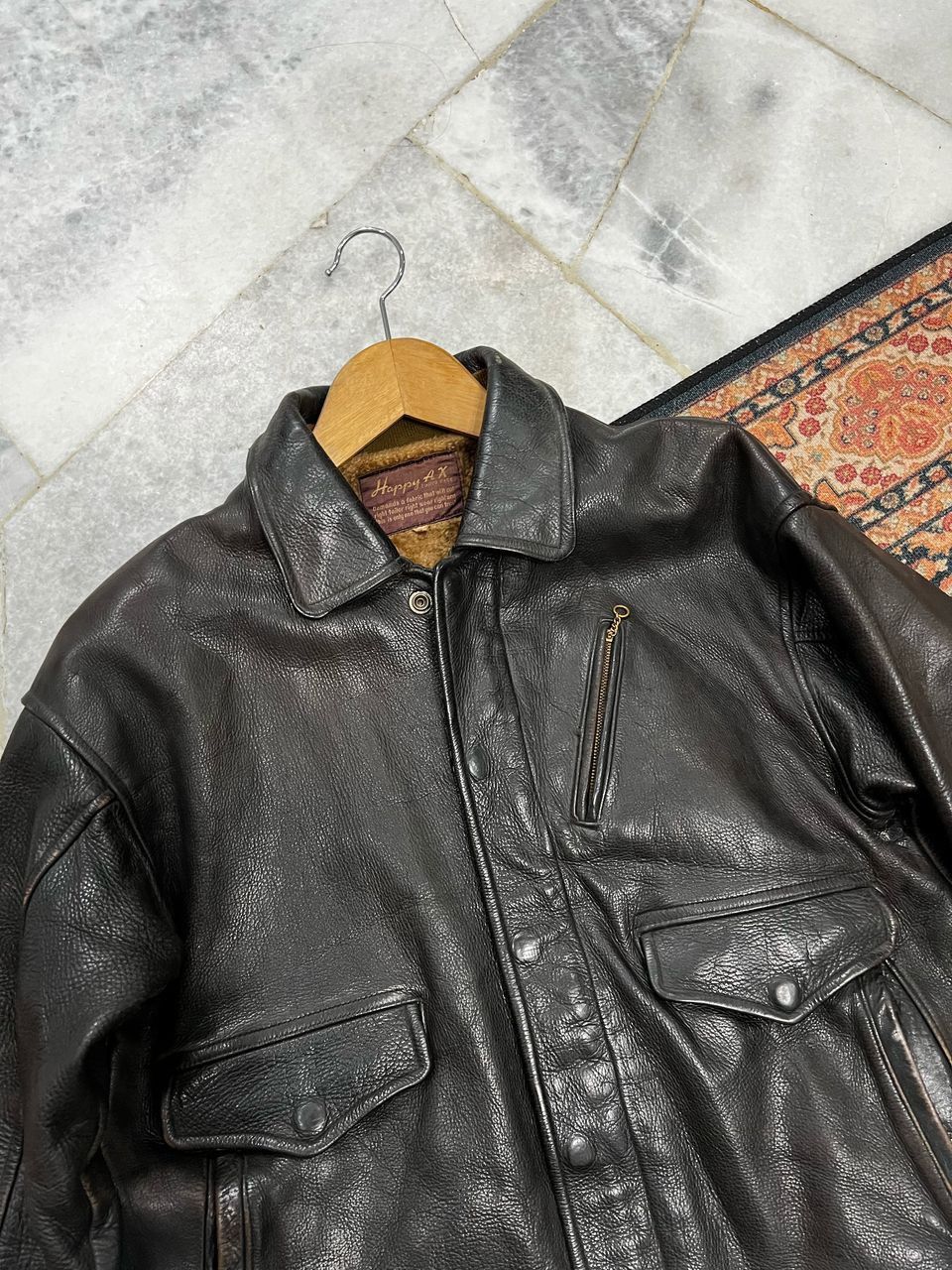 Vintage Vintage 60’s Leather Jacket Size US M / EU 48-50 / 2 - 5 Thumbnail