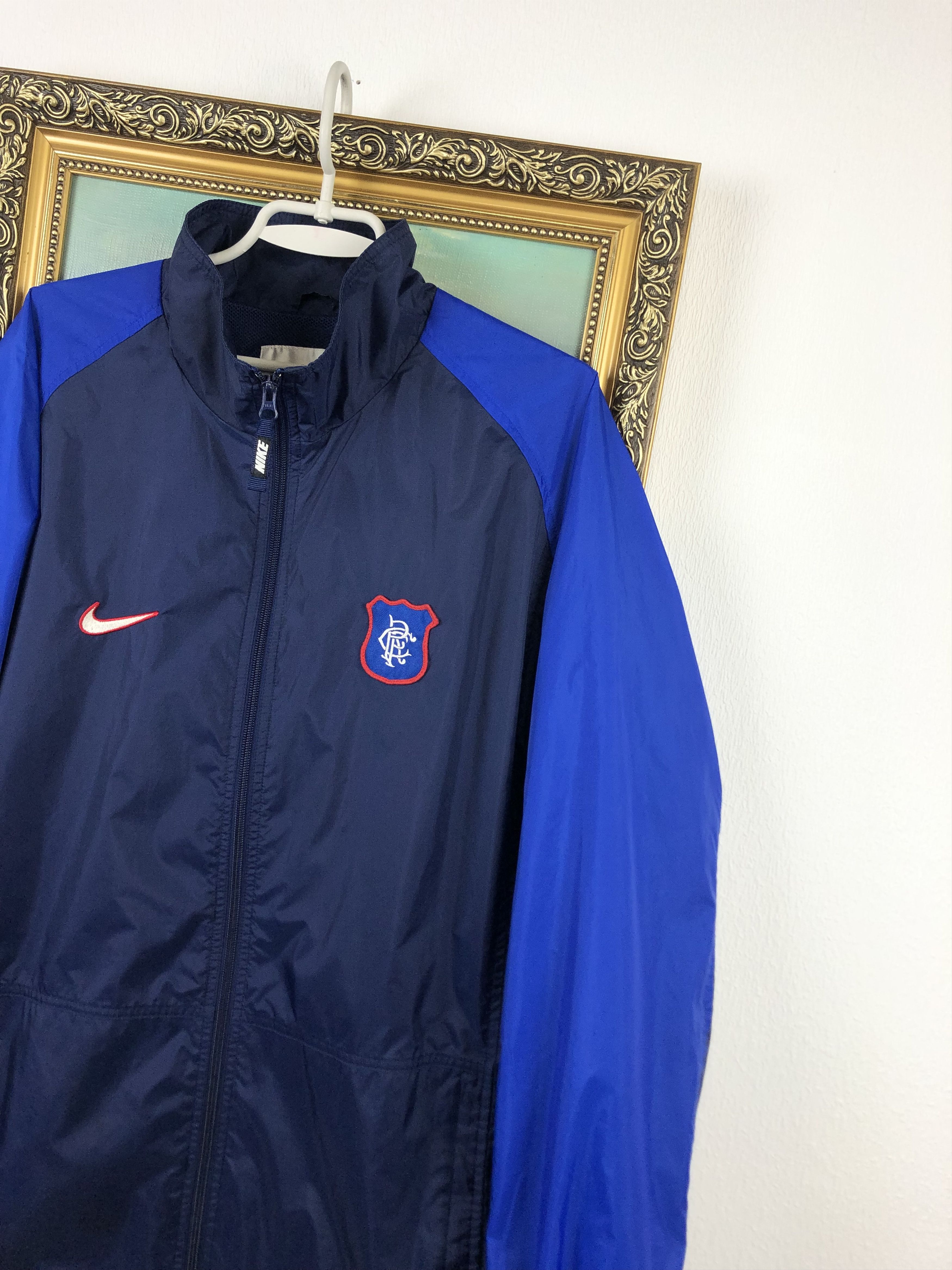 Nike Vintage Nike Glasgow Rangers Wind Football Jacket Soccer Size US XL / EU 56 / 4 - 5 Thumbnail