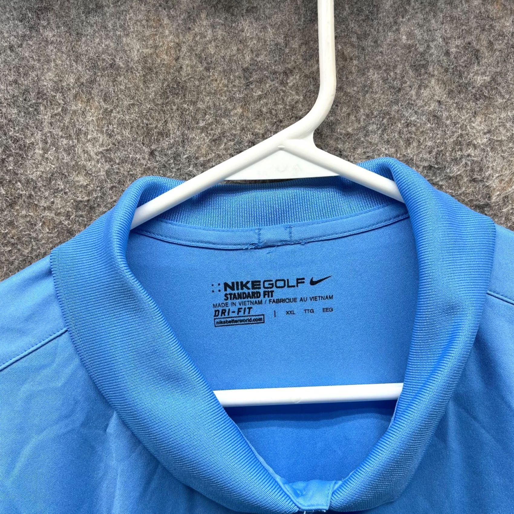 Nike Nike Polo Shirt Men -Athletic Dri Fit Golf Blue Fabric Blended Polyester Mens 2XL Size US XXL / EU 58 / 5 - 6 Thumbnail