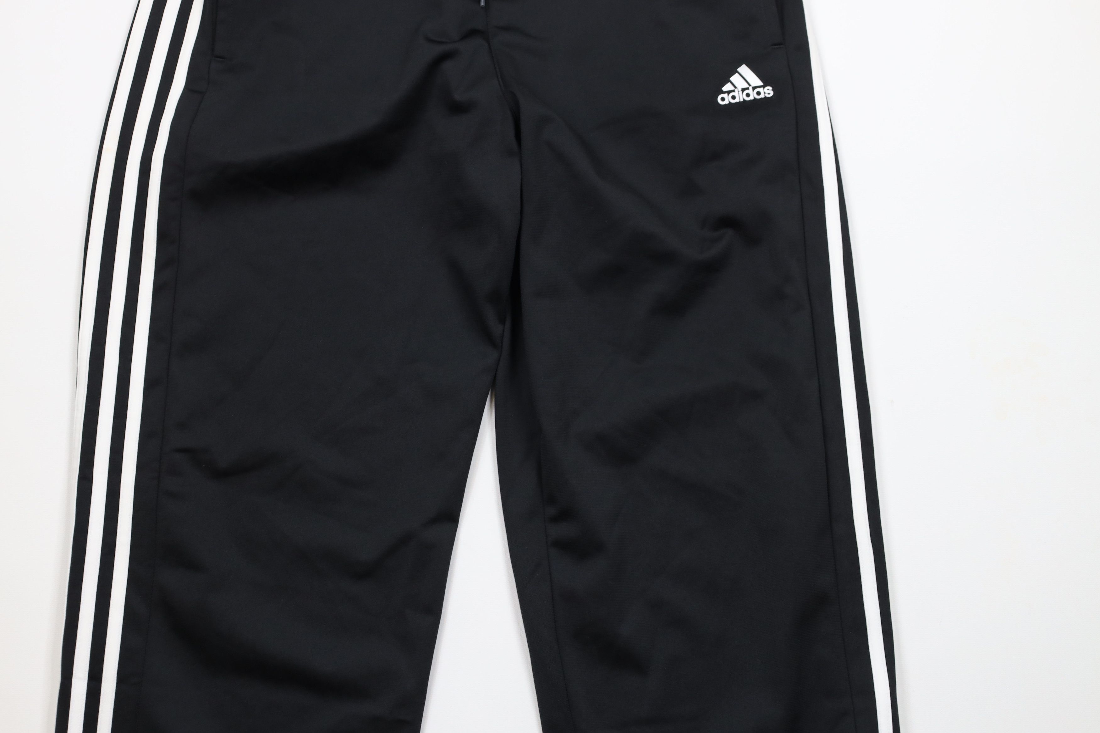 Adidas × Vintage Vintage Y2K Adidas Striped Wide Leg Sweatpants Pants Black Size US 36 / EU 52 - 3 Thumbnail