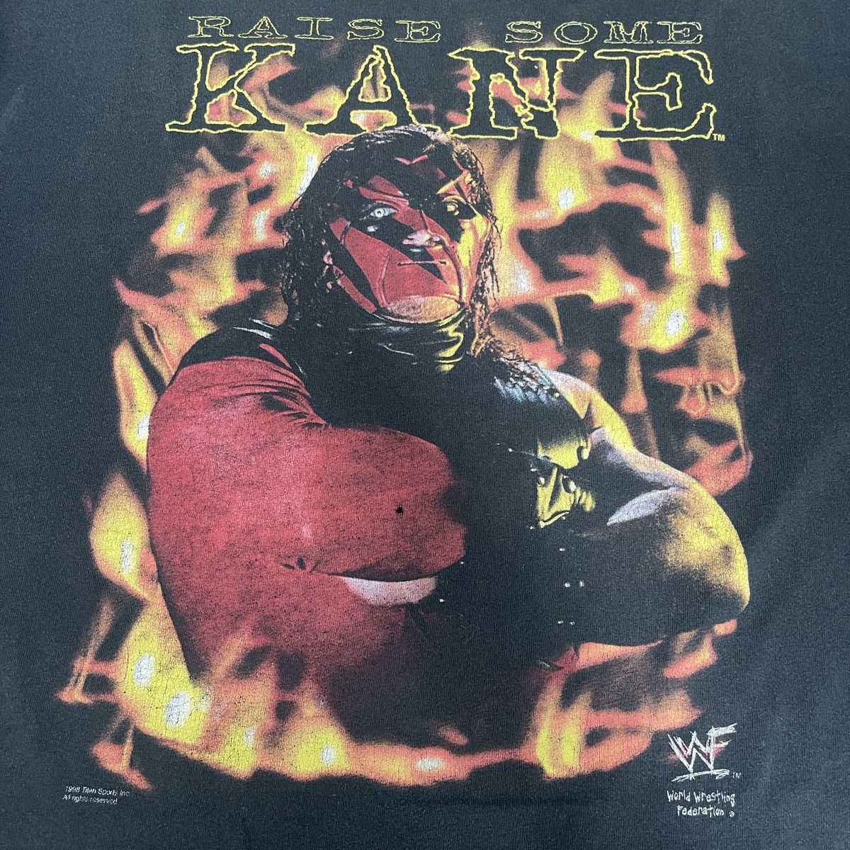 Vintage 1998 Vintage WWF Kane RAISE SOME KANE Tee Size US XL / EU 56 / 4 - 5 Thumbnail