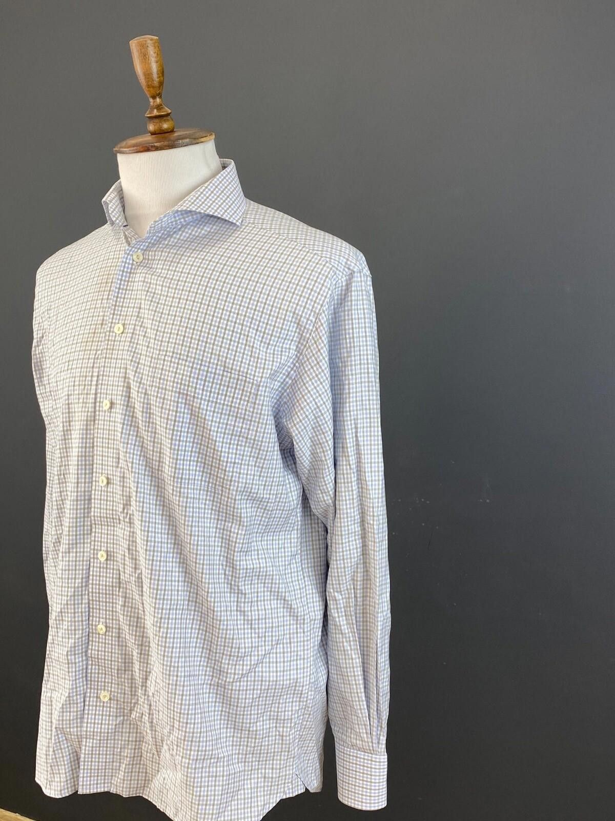 Eton ETON Classic Fit Blue Check Shirt Size 41 / 16 Size US M / EU 48-50 / 2 - 6 Thumbnail