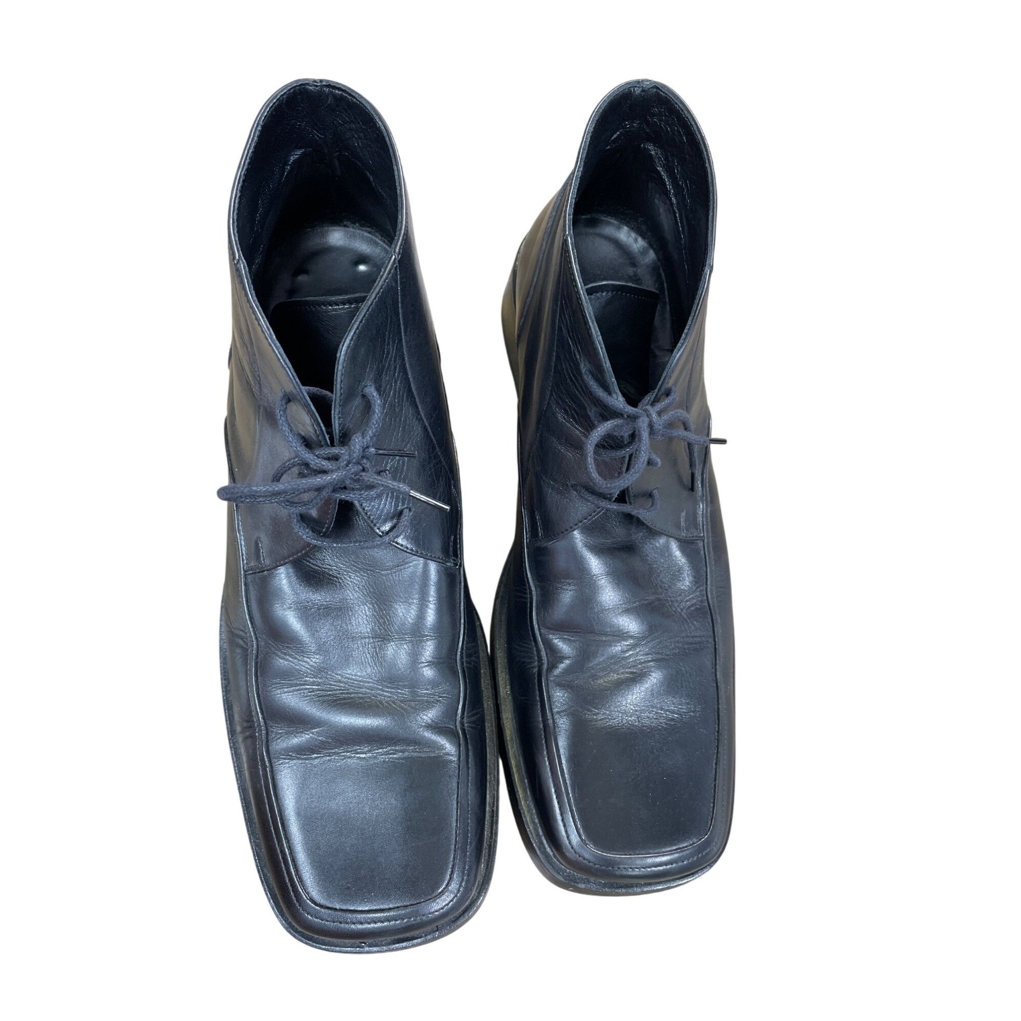 Pierre Cardin Pierre Cardin Mens Black Leather Ankle Chukka Boots Size 12 Size US 12 / EU 45 - 19 Thumbnail