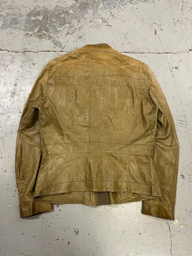 Rick Owens AW2004 Rick Owens Cargo Pocket Khaki Leather Jacket Size US M / EU 48-50 / 2 - 8 Thumbnail
