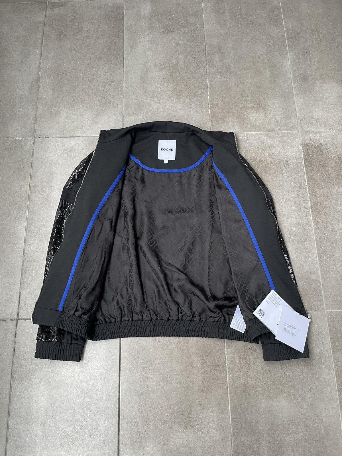 Other !DS! SS22 Koche Sequin Embroidered Logo Black Bomber Jacket Size US L / EU 52-54 / 3 - 21 Thumbnail