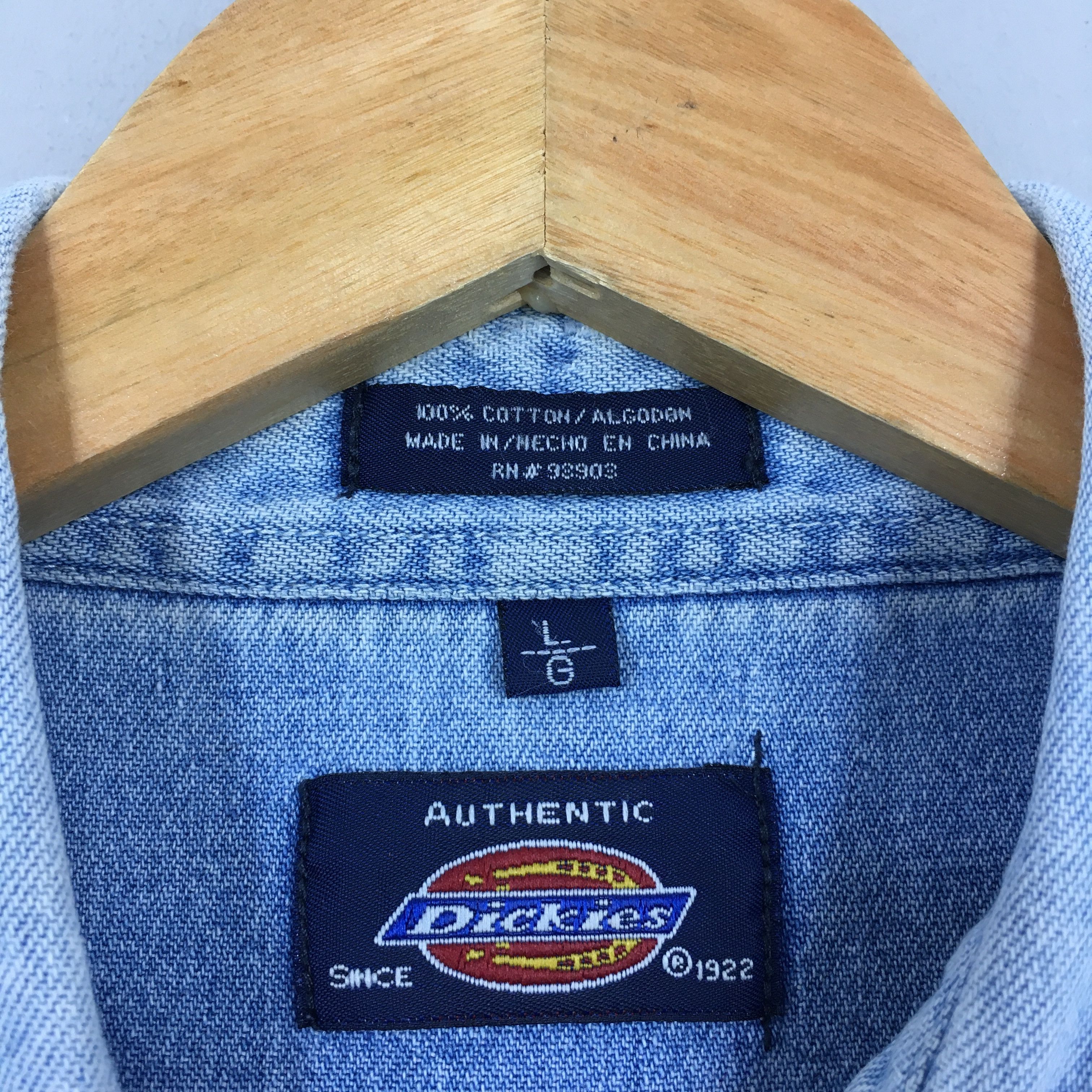 Dickies Vintage Dickies Blue Denim Western Shirt Large Size US L / EU 52-54 / 3 - 6 Thumbnail