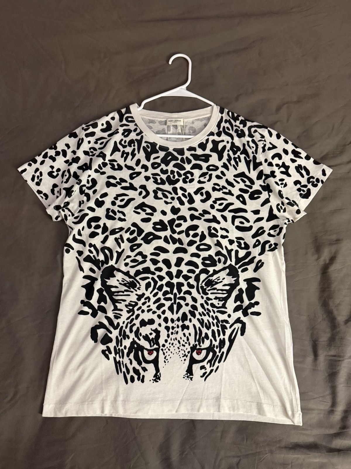 Saint Laurent Paris Leopard print Saint Laurent t-shirt Size US L / EU 52-54 / 3 - 1 Thumbnail