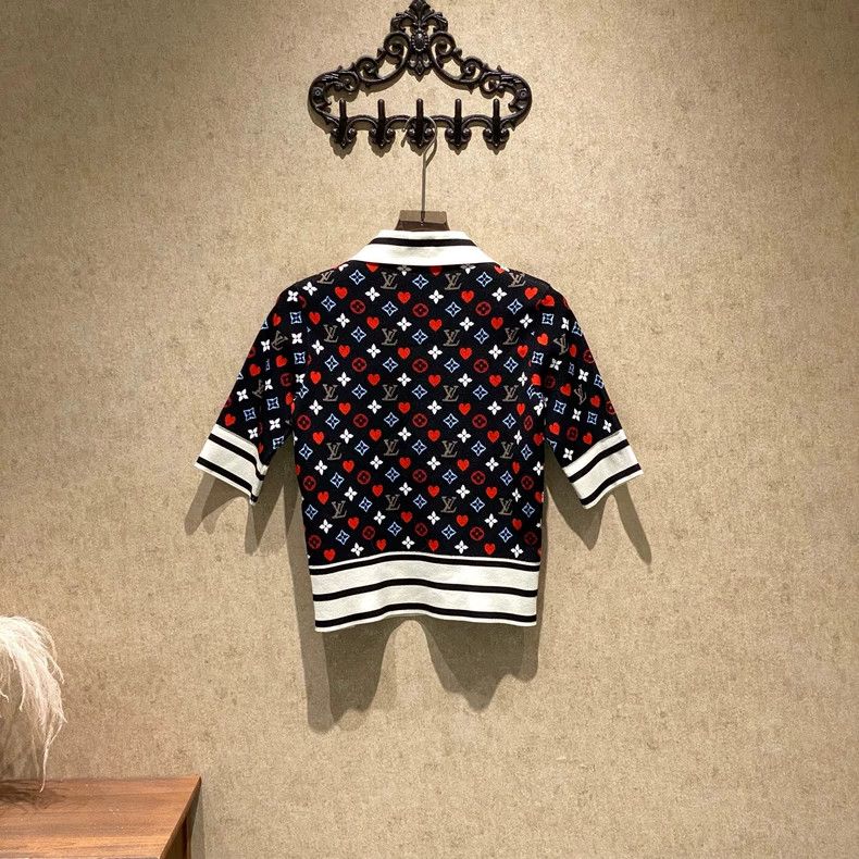 Louis Vuitton Louis Vuitton Love presbyopia full print knitted short sle Size S / US 4 / IT 40 - 2 Thumbnail