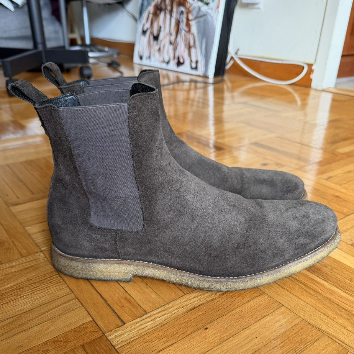 Allsaints ALL SAINTS Mens Chelsea Suede Boots size 43 ~ US 10 Size US 10 / EU 43 - 2 Thumbnail