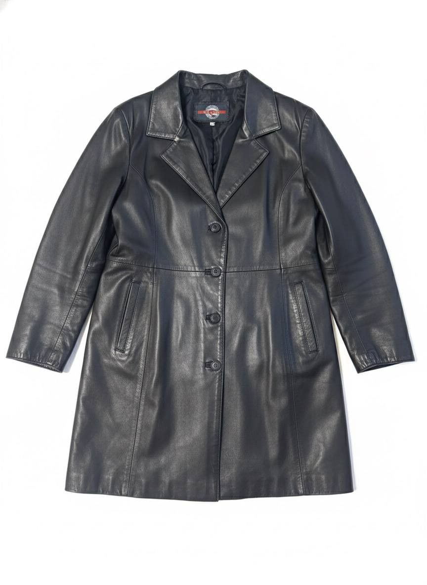 Vintage Vintage Dallas Black Leather Blazer/Coat Vera Lavorazione Size US L / EU 52-54 / 3 - 4 Thumbnail