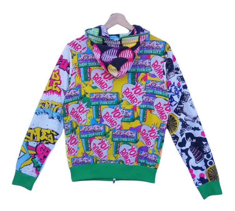 Japanese Brand ACDC RAG Graffiti Full Zip Up Hoodie Jacket Size M / US 6-8 / IT 42-44 - 9 Thumbnail