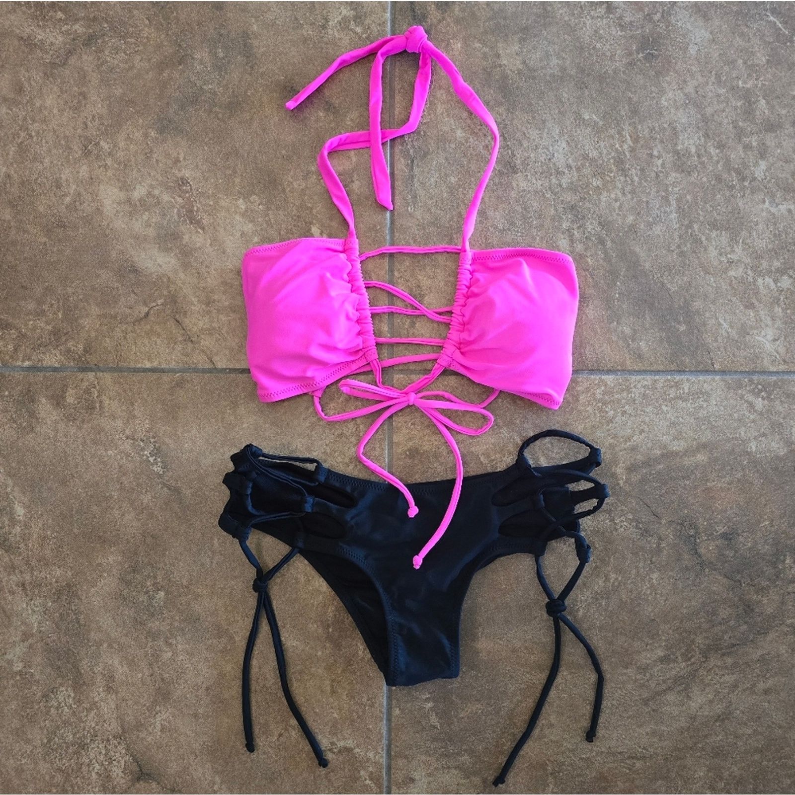 Other Pink Black | FYS | Santa Cruz Bikini Set Size ONE SIZE - 3 Thumbnail