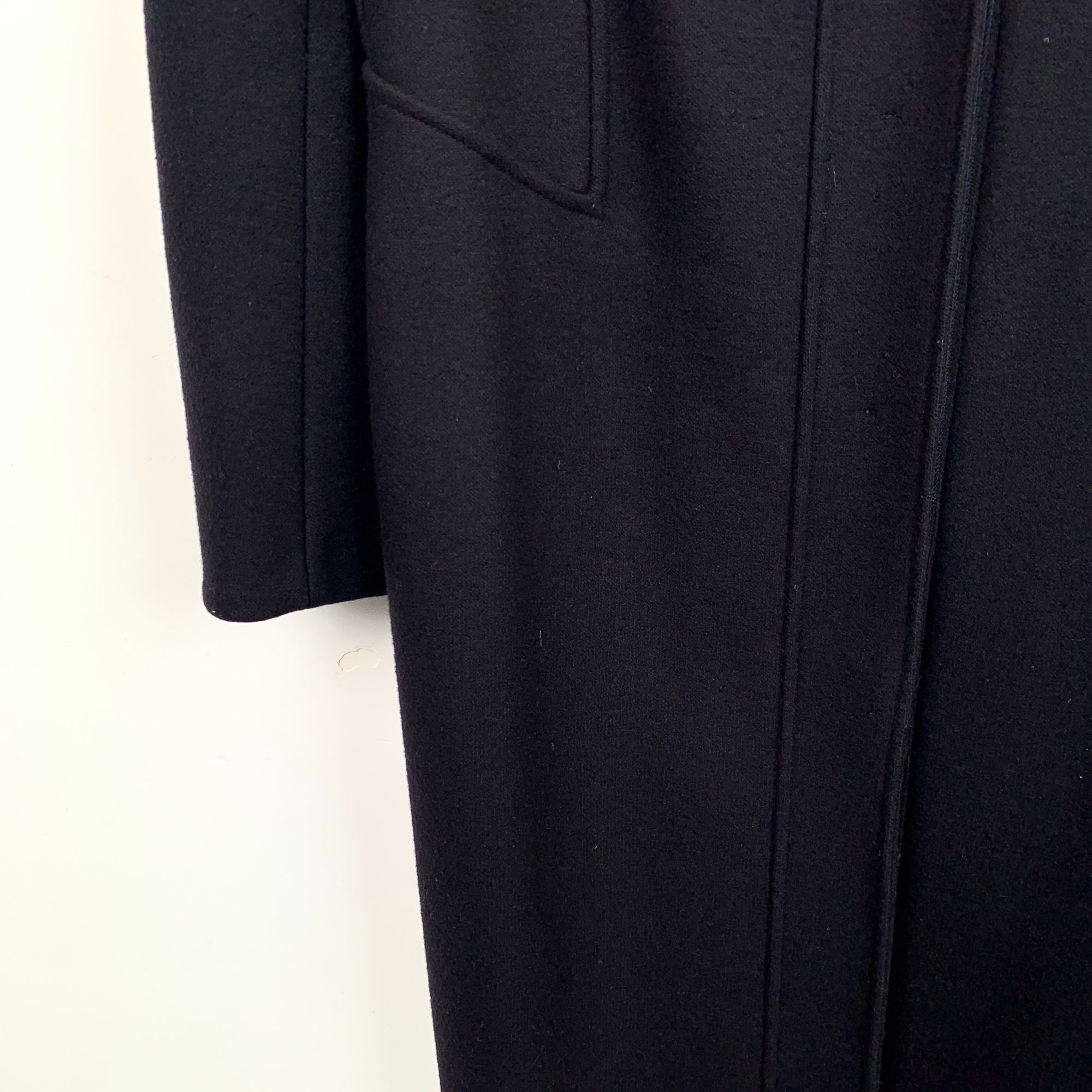 Giorgio Armani Giorgio Armani Black Wool Long Coat With Stand-Up Collar Siz Size L / US 10 / IT 46 - 6 Thumbnail